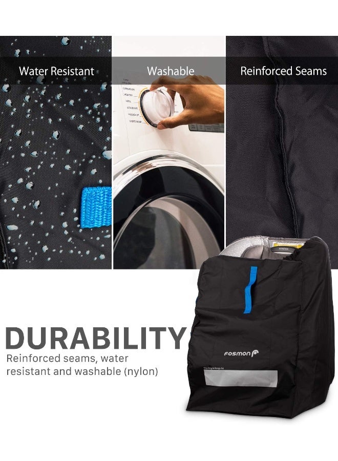 Fosmon Airplane Car Seat Travel Bag Adjustable Shoulder Strap Padded Nylon Backpack Style Universal Size - Image 5