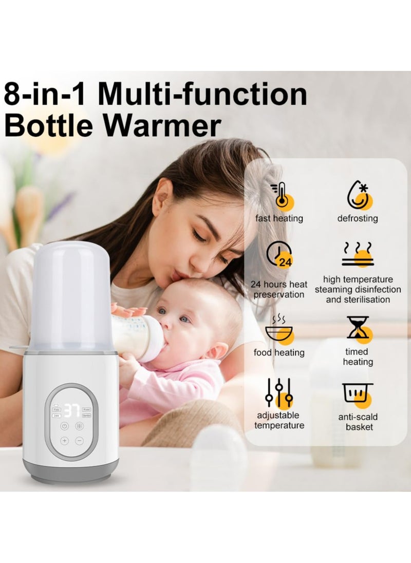 CMGTYYD Baby Bottle Warmer, 8-in-1 Baby Milk Warmer with, Timer, Smart Temperature Control and Automatic Shut-Off, Fast Baby Food Heating & Defrost, Warmer for All Bottles  - Image 3