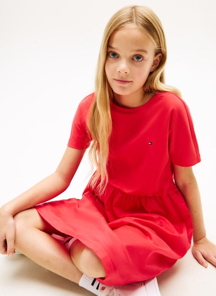 TOMMY HILFIGER Essential Relaxed Fit And Flare Dress - Image 4