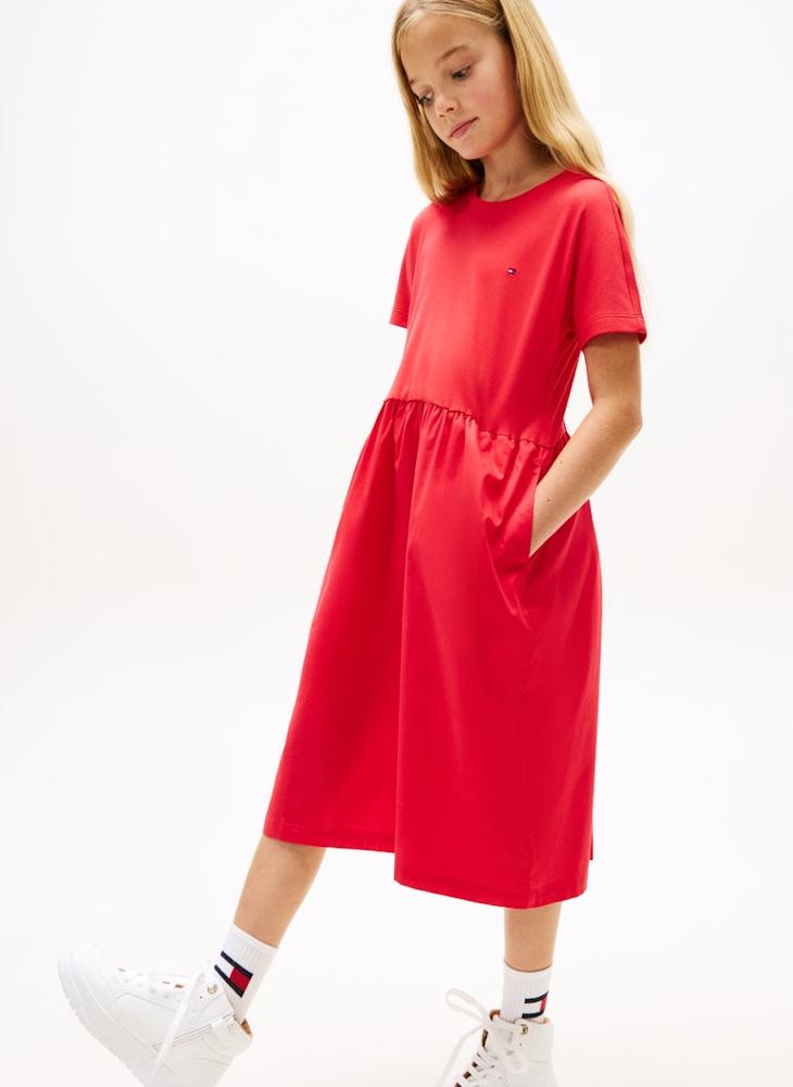 TOMMY HILFIGER Essential Relaxed Fit And Flare Dress - Image 3