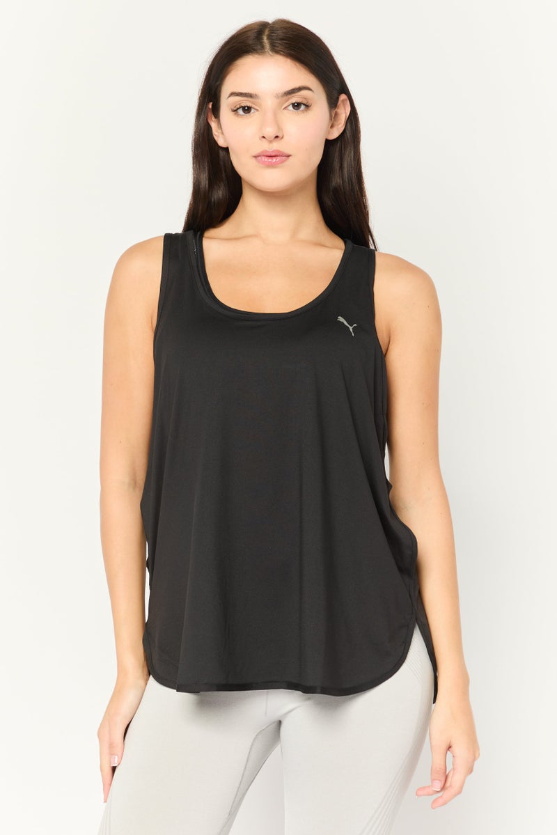 PUMA Women Relaxed Fit Brand Logo Sleeveless Outdoor Tank Top, Black  - Image 1