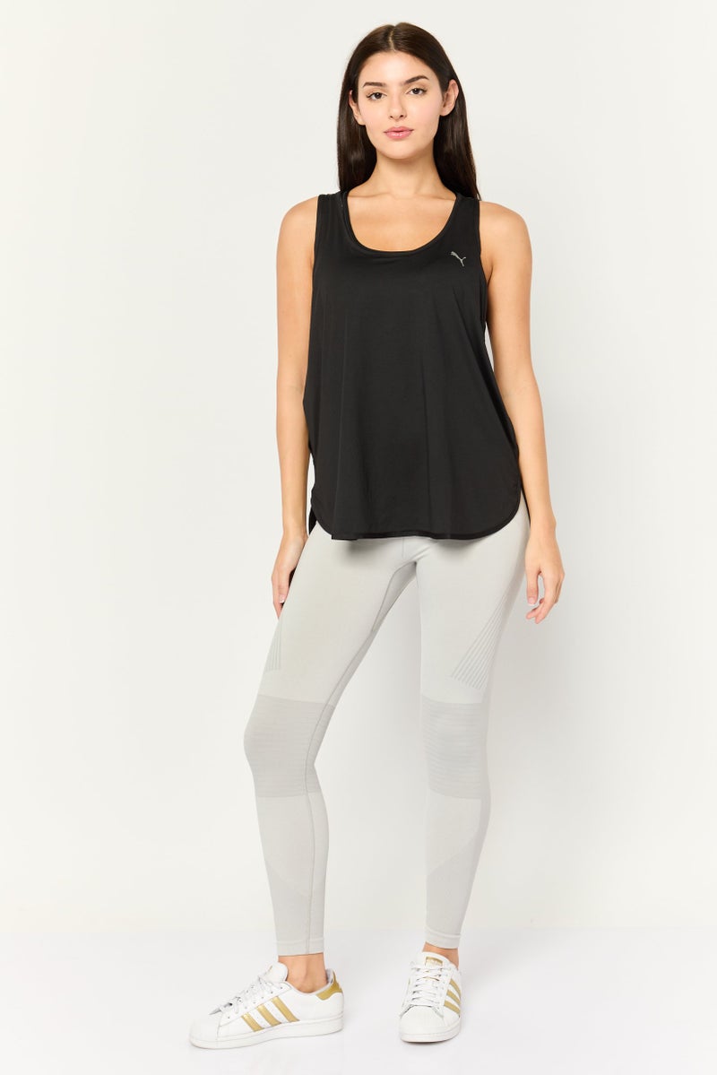PUMA Women Relaxed Fit Brand Logo Sleeveless Outdoor Tank Top, Black  - Image 2