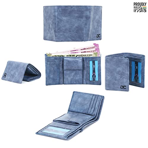 Dezire Crafts Men's Blue Artificial Leather Wallet (5 Card Slots,Sky Blue) - Image 5
