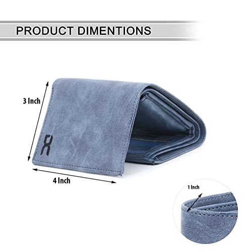Dezire Crafts Men's Blue Artificial Leather Wallet (5 Card Slots,Sky Blue) - Image 4
