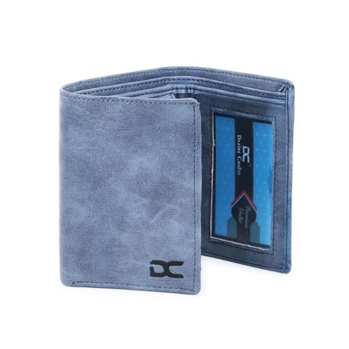 Dezire Crafts Men's Blue Artificial Leather Wallet (5 Card Slots,Sky Blue) - Image 1