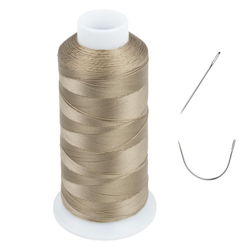 simthread UV Resistant - Heavy Duty Outdoor Thread for Hand or Machine Sewing - Simthread 100% Polyester Bonded Thread Tex 69 (12wt) - 1500 Yards NP-Steel - Image 1