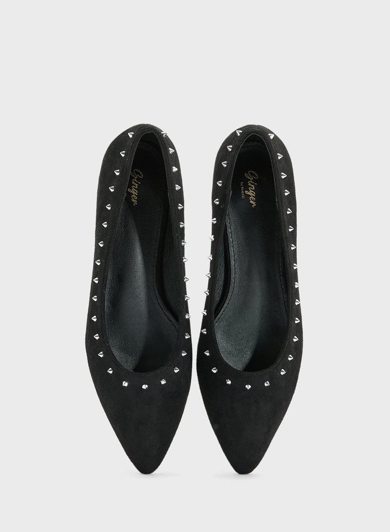 Ginger Studded Ballerina Flat  - Image 4