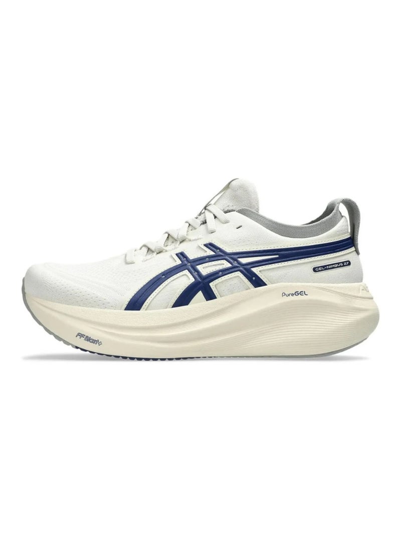 asics ASICS Gel-Nimbus 27 – Birch & Indigo Blue Running Shoes with Ultra-Soft Cushioning - Image 4