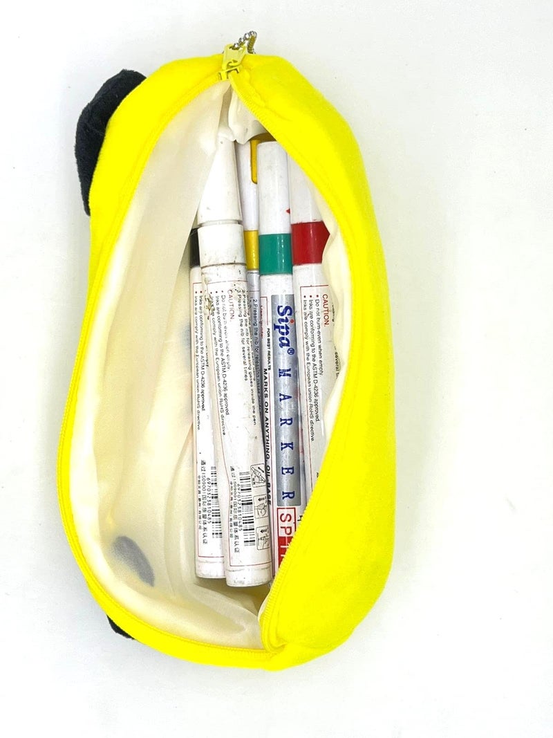 Awestuffs Pencil Pouch Soft Toys for Children, Kids Favorite Pencil Box and Cosmetic Pouch for Girls Multi-Functional Pen Box (Yellow Dog) (Chimmy BTS) - Image 4