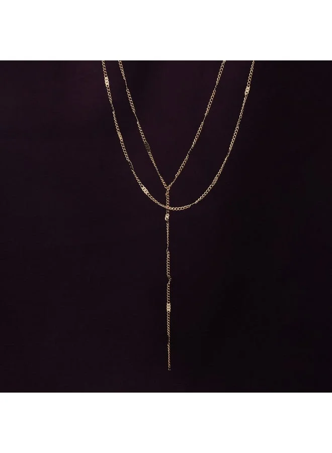 Palmonas PALMONAS 18k Gold Tone Plated Chic Layered Necklace
 for Women