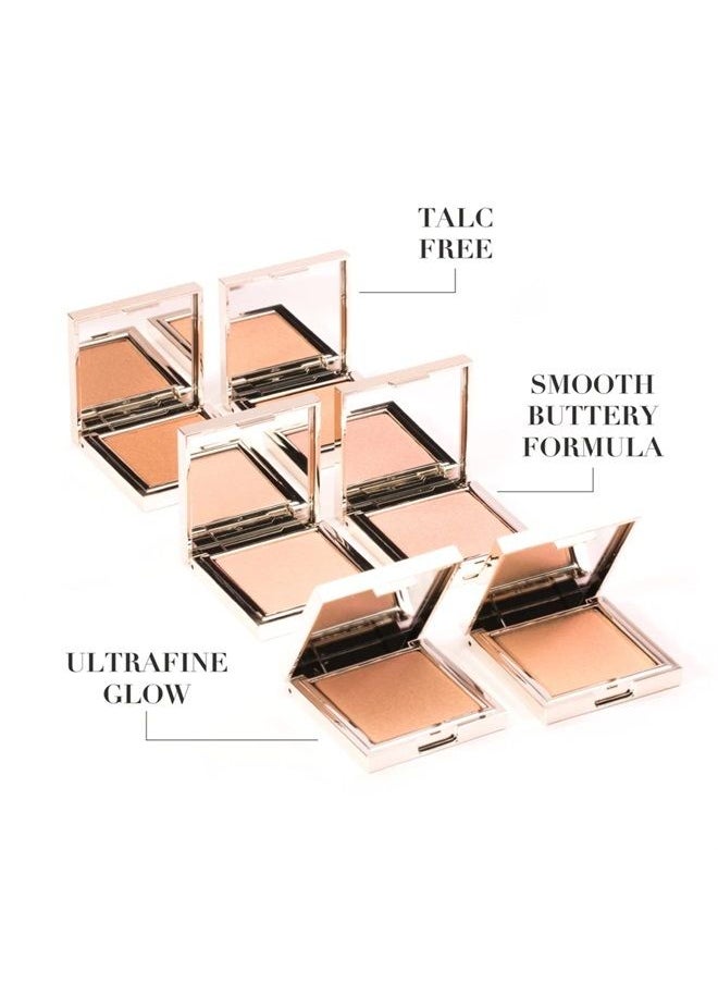 Powder Highlighter - Creamy Formula - Luxurious Finish - Buildable Pigment - Talc, Paraben, Gluten & Cruelty Free - Vegan Friendly, Citrine-Shimmering Gold, Skinny Dip