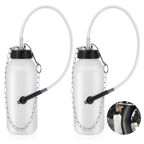 Meonum 2pcs 1L Brake Bleeder Bottle with 20 Inch Tube and Rubber Connector One Person Brake Bleeder Kit Suitable for Cars and Motorcycles ATVs - Image 1