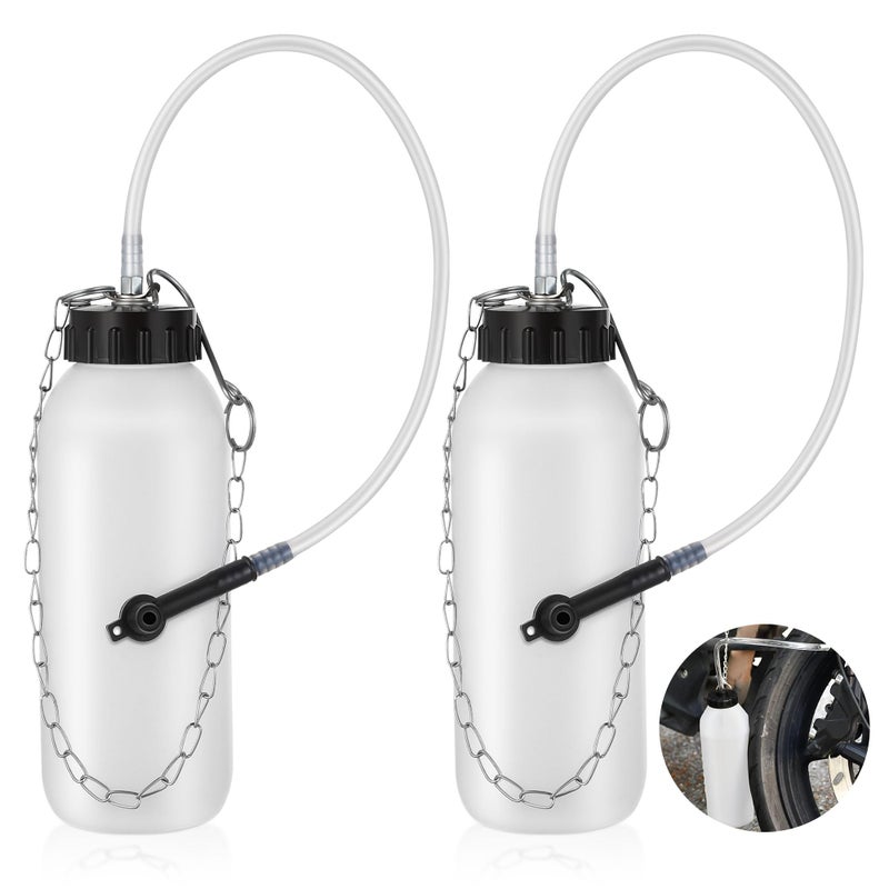Meonum 2pcs 1L Brake Bleeder Bottle with 20 Inch Tube and Rubber Connector One Person Brake Bleeder Kit Suitable for Cars and Motorcycles ATVs - Image 3
