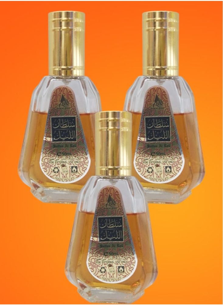 Sultan 3 Pieces Sultan Al Lail Perfume EDP 50ML 