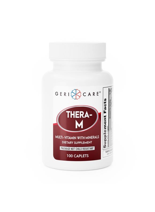 GeriCare 100 Caplets Thera Tabs M High Potency Multivitamin with Minerals Nutritional Supplement - Image 1