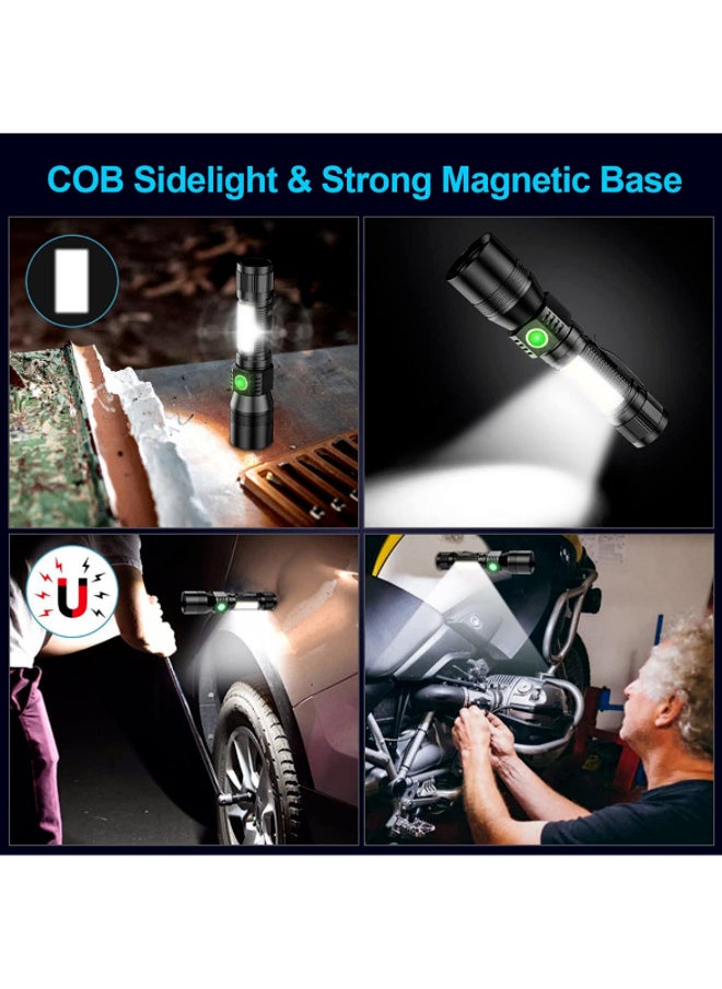 Advanced USB Rechargeable Fluorescent Detection Flashlight - Red, White, and Purple Light, COB LED, Adjustable Focus, Multi-Function, Overcharge Protection