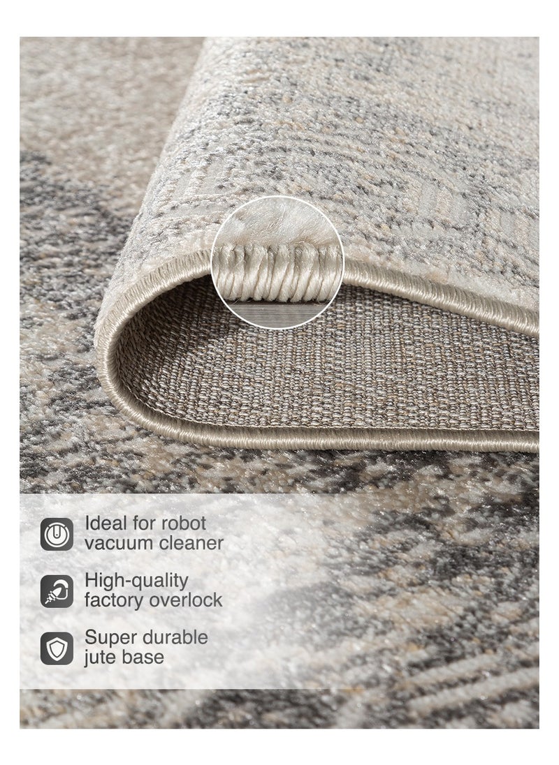 Generic Modern Vintage Style Area Super Soft Touch Living Room Bedroom Floor Decoration Carpet Beige Natural Light Rectangular 150x230 cm  - Image 3