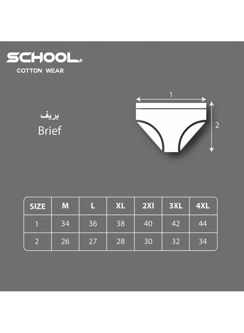 School Pack of 3 Cotton Brief Panties Underwear for Women - Image 5