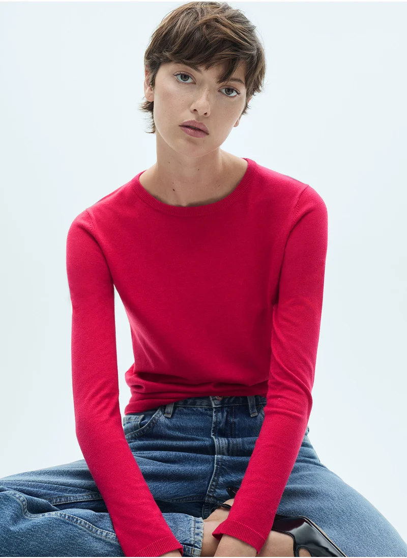 MANGO Crew Neck Sweater