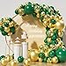 ADOINBY Green and Gold Balloon Arch Kit ADOINBY 140Pcs Metallic Gold Balloon Emerald Forest Hunter Dark Green Balloon 18 12 10 5 Inch Different Size Balloons for Birthday Anniversary Jungle Party Decorations - Image 3