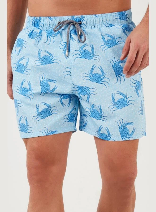 Buratti Buratti Patterned Swim Shorts Waist-Tied Pocket Swimsuit Short Men's SWIMSUIT SHORT 3800283