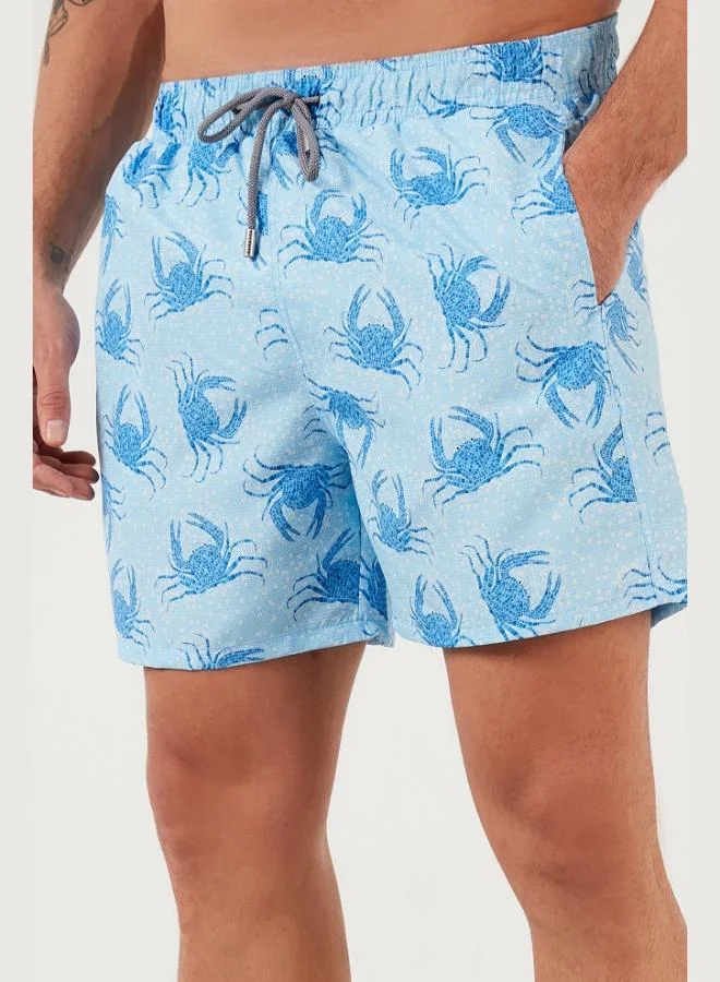 Buratti  Buratti Patterned Swim Shorts Waist-Tied Pocket Swimsuit Short Men's SWIMSUIT SHORT 3800283 for Men | Best Price UAE