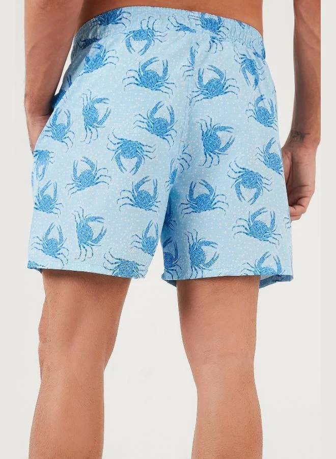Buratti  Buratti Patterned Swim Shorts Waist-Tied Pocket Swimsuit Short Men's SWIMSUIT SHORT 3800283 for Men | Best Price UAE
