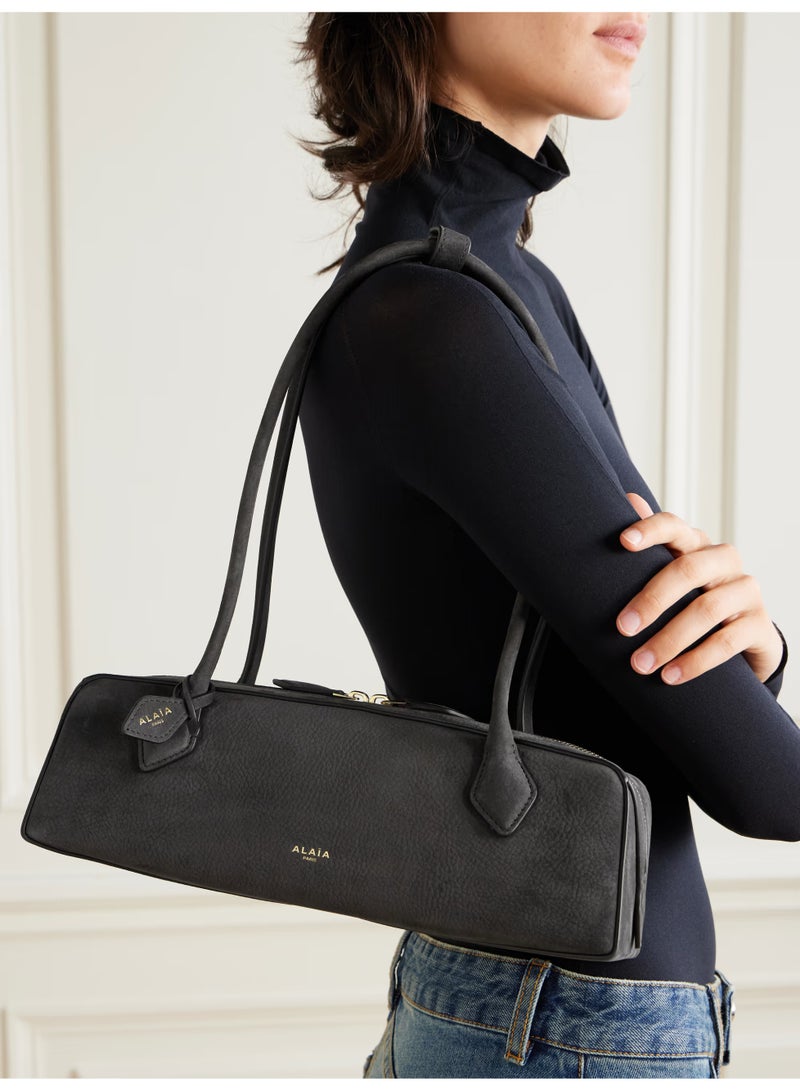 عاليا باريس حقيبة كتف متوسطة من جلد السويد ALAÏA Le Teckel - Image 4