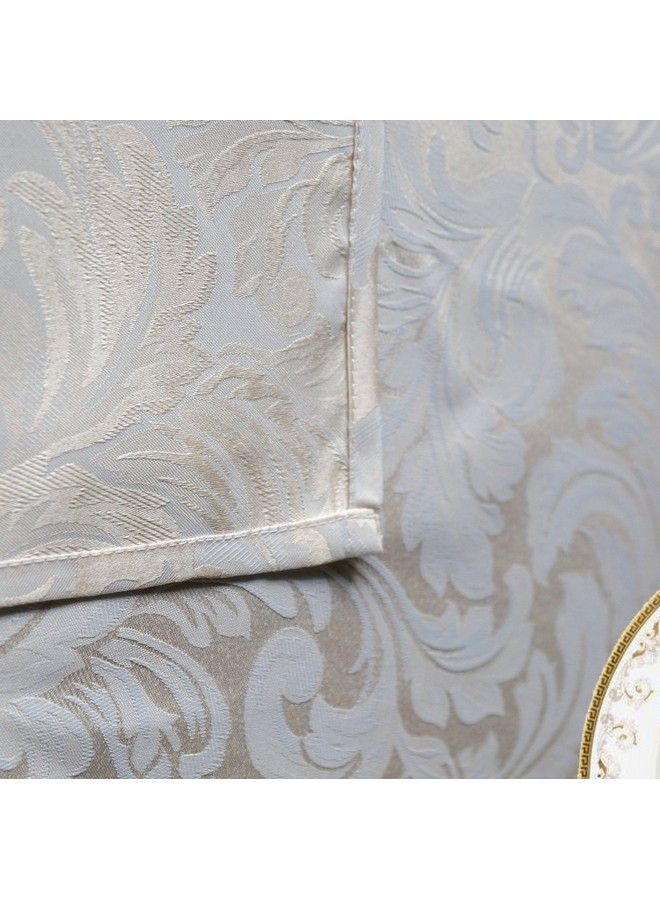 Tektrum 70 X 70 Inch Square Damask Jacquard Tablecloth Table Cover Waterproof/Spill Proof/Stain Resistant/Wrinkle Free/Heavy Duty Great For Banquet Parties Dinner Kitchen Wedding (Beige) - Image 4