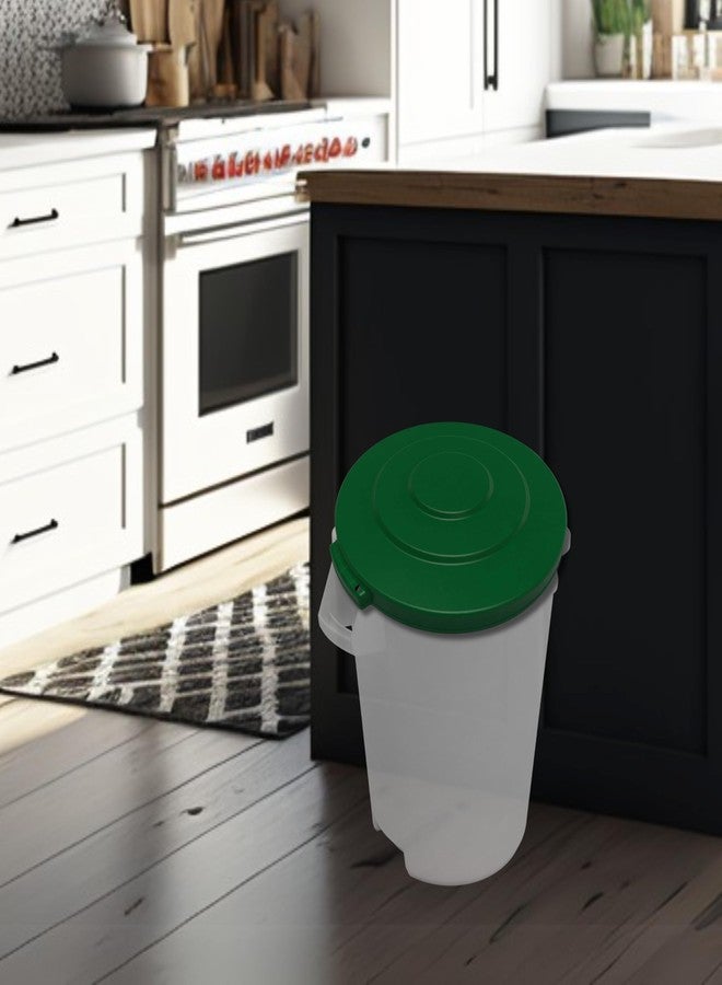 SPARTA Bronco Waste Container Trash Can Lid, Round Trash Bin for Disposal, 10 Gallons, Green - Image 2