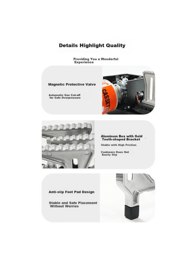 Thomson Portable Split Cassette Stove Outdoor Camping Bbq Windproof Gas Camping Cooking High Heat Tm-ks03 - Image 5