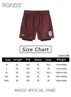 roaiss Men Functional Sports Fitness Pants Double Layer Skin Friendly Fabric Breathable Wear Resistant Quick Drying Material Training Pants Lined with Pockets  - Image 4