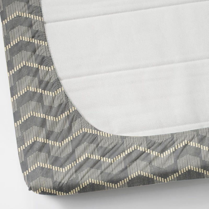 VOMZER 320 TC Cotton Feel All Around Elastic Fitted Bedsheets King Size, Premium Fitted Bedsheets King Size for Double Bed with 2 Pillow Covers, Size- 78” x 72” Color-Grey - Image 3