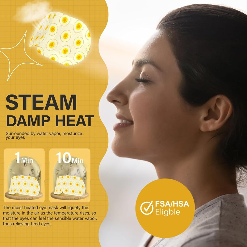 ProCIV 16 Packs Steam Eye Masks for Dry Eyes Heating Eye Mask Warm Compress for Eyes Relief Stress, Eye Fatigue Travel Essential Self Heating Moist Sleep Mask SPA Accessories - Image 3