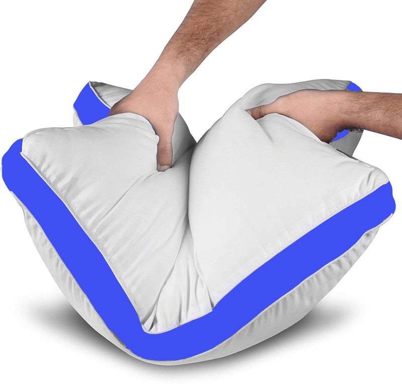 CRAZY WORLD Microfiber Bed Pillow for Sleeping - Down Alternative Ultrasoft Cotton Washable Pillow with Satin Gusset- Pack of 1 (Navy Blue) - Image 3