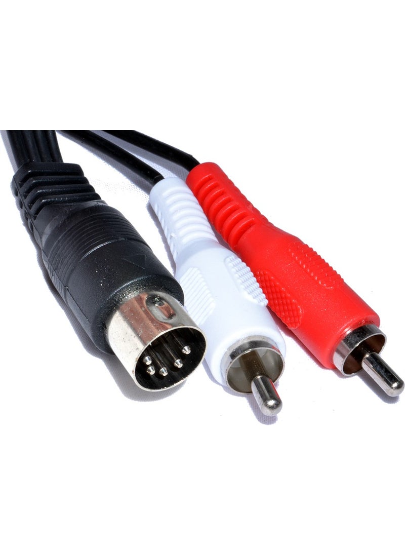 Din 5 Pin To 2 RCA Cable 1.5 Mt - pzsku/ZCD0A32693D1B0529D4E3Z/45/_/1737411391/69ea1e18-973c-4499-82a9-b36692cdab29