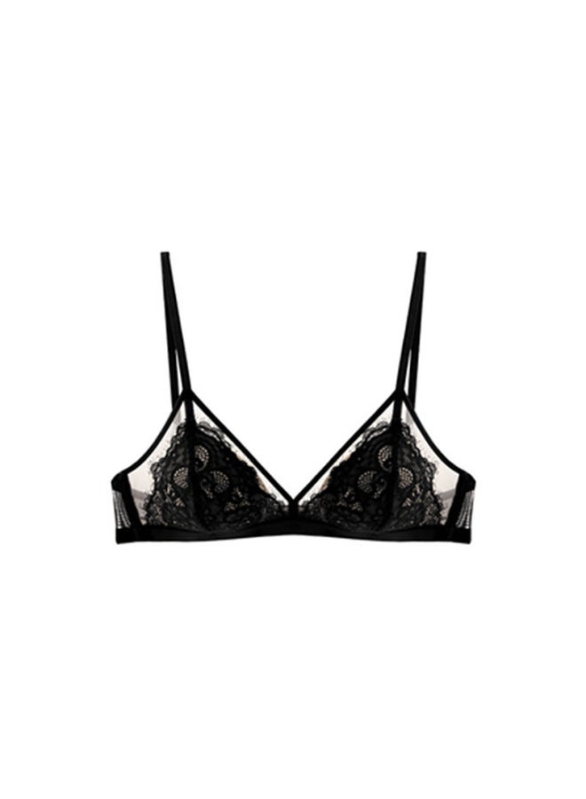 Girl Eyelash Thin Women's Underwear Manufacturers Lace Bra Comfortable Breathable Triangle Cup Bra