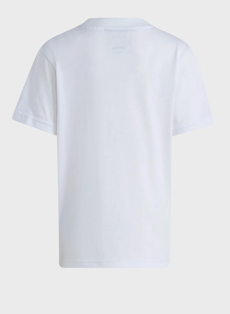 Adidas Little Kids Logo Cotton T-Shirt