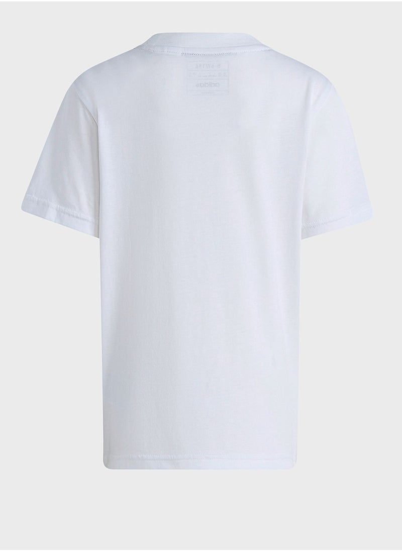 Adidas - Little Kids Logo Cotton T-Shirt - Image 1