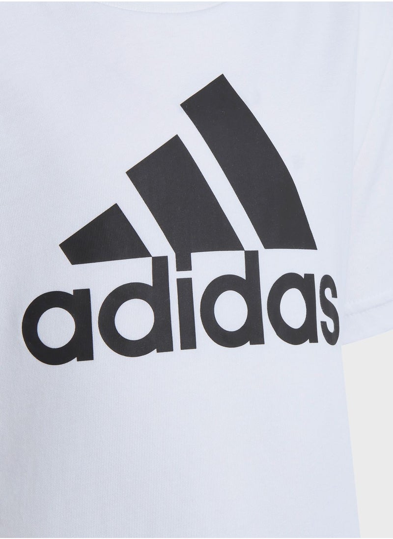 Adidas - Little Kids Logo Cotton T-Shirt - Image 1