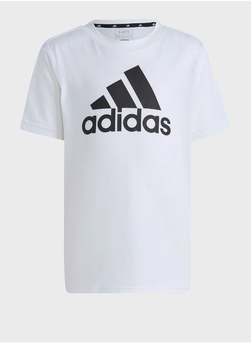 Adidas - Little Kids Logo Cotton T-Shirt - Image 1
