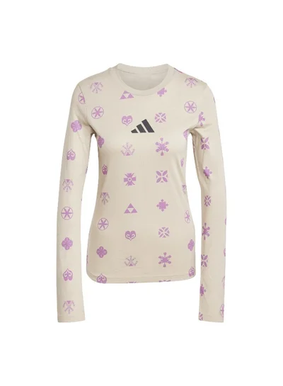 adidas Originals W Ksa Tee Beige Training T-Shirts For Women Xs