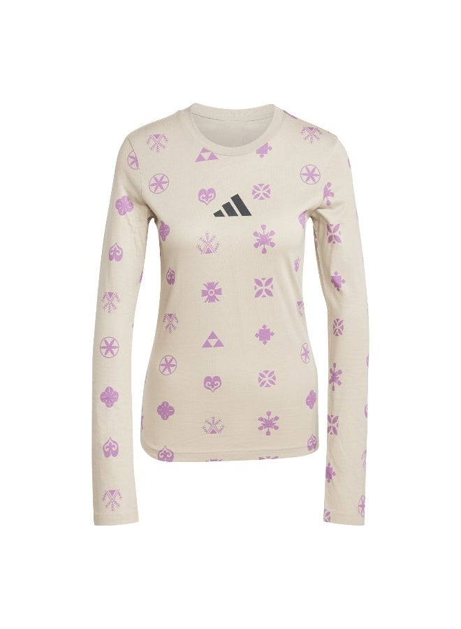 adidas Originals W Ksa Tee Beige Training T-Shirts For Women Xs - Image 1