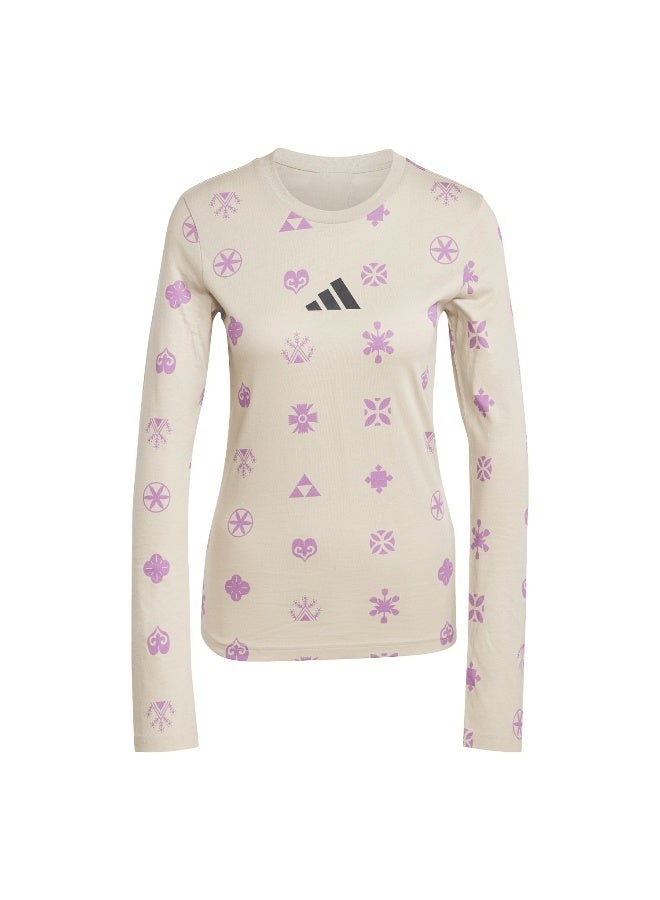 adidas Originals W Ksa Tee Beige Training T-Shirts For Women Xs - Image 2