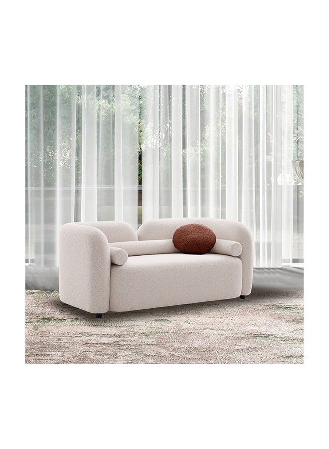Home Box Seoul NXT 2-Seater Fabric Sofa with 2 Round and Cylindrical Pillows 93 x 77 x 184 cm - Image 1