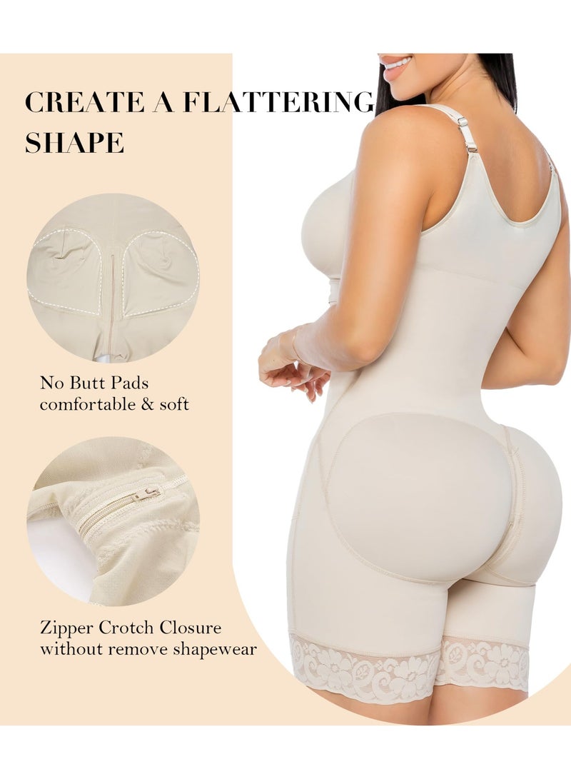 Nicor Women's Front Clasps Full Corset Tummy Control Butt Lifter Body Shaper with Zipper Crotch - Image 4