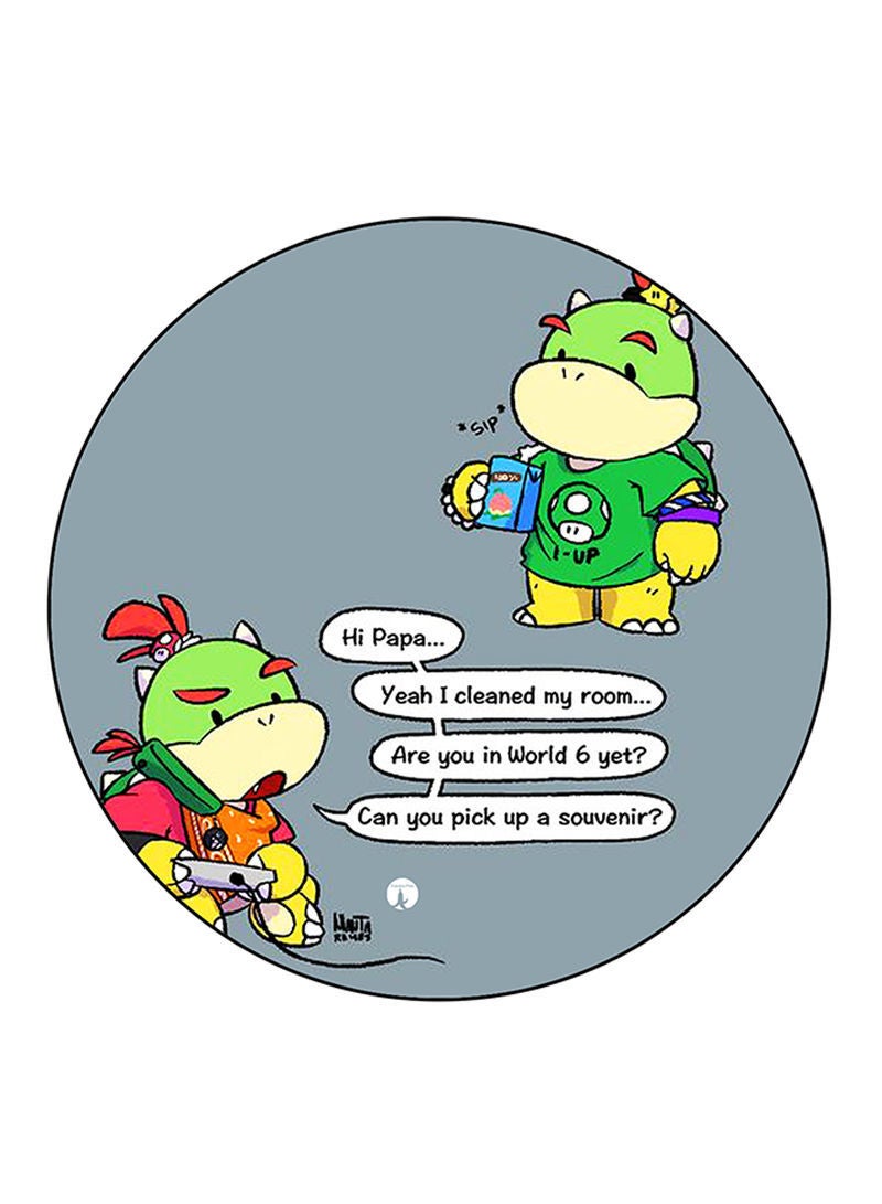 RKN The Video Game Super Mario Printed Mouse Pad Round  Multicolour