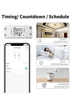 Lezonic Smart TUYA WiFi Key, Compatible With Alexa And Google Home,iPhone, Android, Remote Control Relay Switch, DIY Module For Home, Hotel, Office, And Voice Control Timer Function,16A,3800W  - Image 5