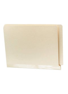 OfficeMax Office Depotbrand 2Ply Endtab Folders Letter Size Straightcut Tabs Letter Size Manila Box Of 100  - Image 5