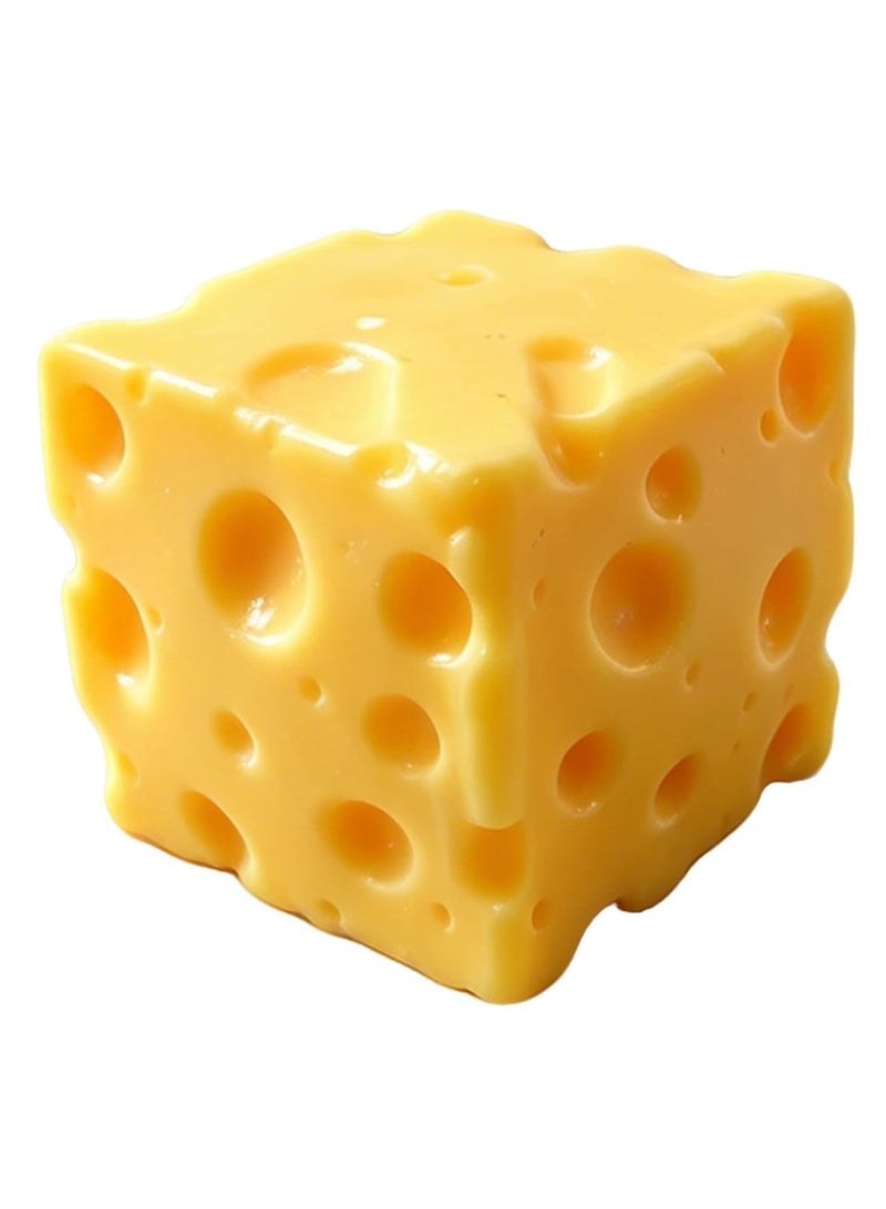 Cheese Squishy Toy Slow Rising Stress Relief Squeeze Toy Soft PU Foam Sensory Fidget Toy for Kids and Adults - Image 1